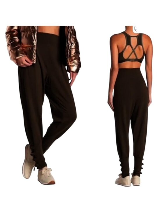 FP Movement by Free People Pants - Free People Movement XS Mid-Rise Buckle Ankle Detail Black Pants